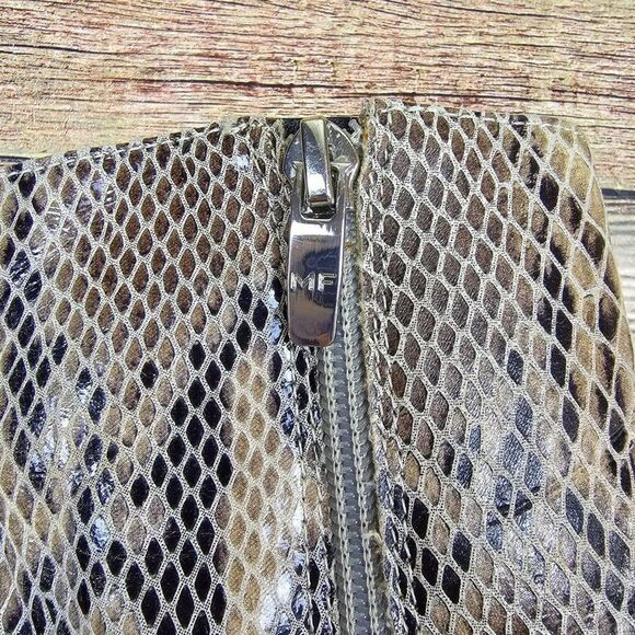 Marc Fisher Snake Print Block Heel Stretch Boot Size 8M - Picture 8 of 12